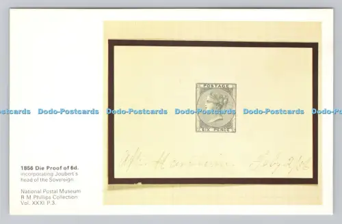 R811195 Nationales Postmuseum. R. M. Phillips Kollektion. 1856 Die Proof of 6d
