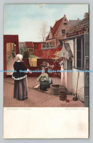 R809151 London. Nationalgalerie. Der Hof. P. de Hooch. Misch und Lagerbestand. W