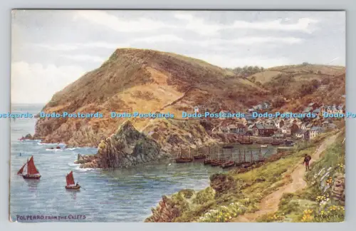 R805902 Polperro von den Klippen. J. Salmon. Sevenoaks. England. A. R. Quinton