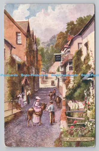 R807503 Clovelly. High Street. stecken. Oilette. 7233