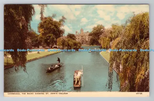R805921 Cambridge. Die Rückseite zeigt das St. John College. Photochrom. Tunbridge Wel
