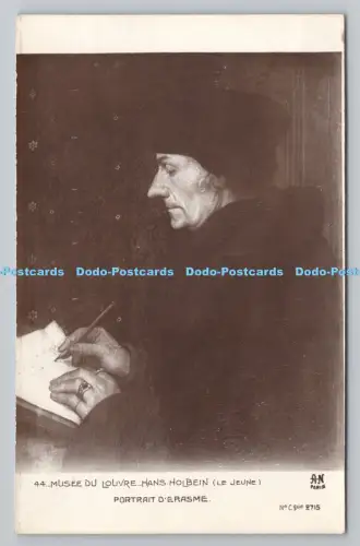 R809232 Musee du Louvre. Portrait D Erasme. Hans Holbein. Le Jeune. A. Noyer. Pa