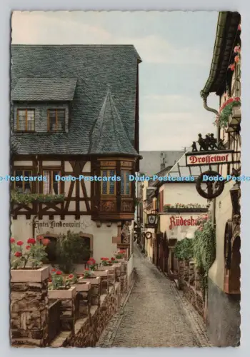 R811290 Rüdesheim am Rhein. Drosselgasse. Hans Andres. Hamburg. 1961