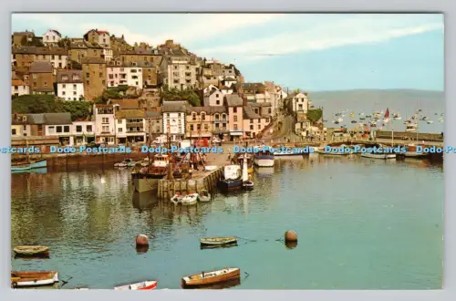 R811301 Brixham. Middle Quay. Gedruckt in Großbritannien. PM. Torquay. Devon
