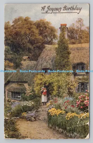 R809253 Selworthy Green. Cottages. Ein fröhlicher Geburtstag. J. Salmon. Sevenoaks. Engl