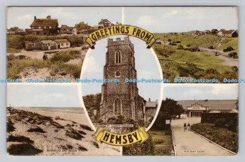 R809254 Grüße von Hemsby. Kirche St. Marien. M. und L. National Series