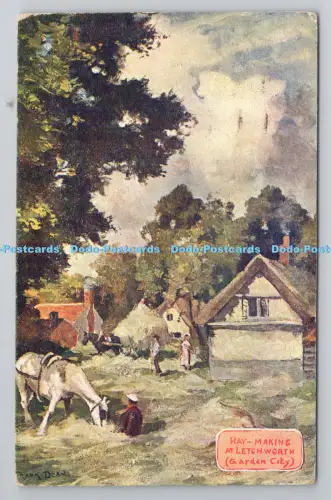 R805952 Heuernte in Letchworth. Garden City. Birkbeck Bankkammern. Holborn.