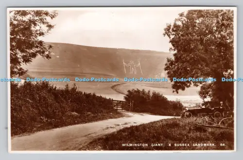 R807555 Wilmington Giant ein Wahrzeichen von Sussex. Schuhschmied und Etheridge. Hastings. N