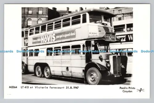 R811330 LT 413 auf dem Victoria Forecourt. Pamlin Prints. Croydon