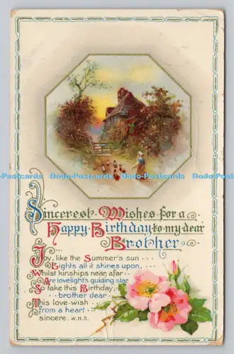 R809279 Aufrichtige Wünsche für alles Gute zum Geburtstag an meinen lieben Bruder. Frau mit Herzog