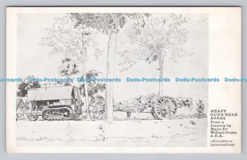 R807561 Schwere Geschütze in der Nähe von Arras. Sir William Orpen. Y.M.C.A