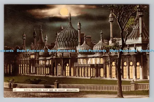 R811369 Brighton. Königlicher Pavillon. East Side. Bei Nacht. A. W. Wardell