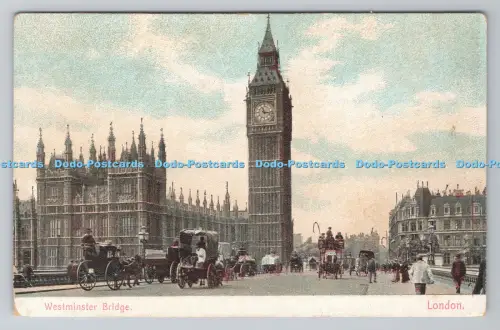 R806030 London. Westminster Bridge. Postkarte