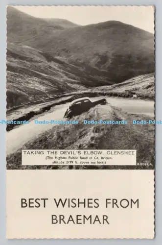 R807623 Glenshee. Den Teufelsellenbogen nehmen. Beste Wünsche von Braemar. Valentinstag. R
