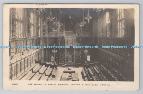 R806034 London. The House of Lords. Thron und Wollsack zeigen. W. H. S. Kingsw