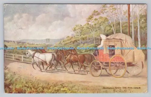 R809355 Der Postwagen. Australische Serie. Art Series. E. J. Declosay. PM. Penri