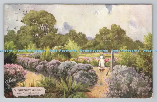 R806048 A Hampshire Garden. In der Nähe von Southbourne. stecken. Oilette. 9320. PM. West Kens