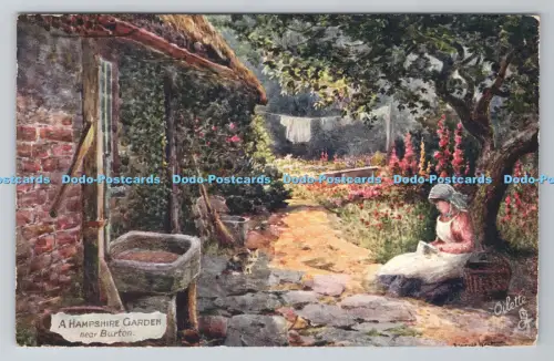 R806049 Ein Garten in Hampshire in der Nähe von Burton. stecken. Oilette. 9320. PM. West Kensington