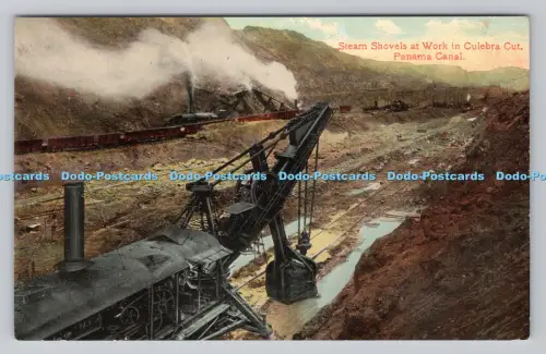 R809360 Dampfschaufeln bei der Arbeit im Culebra-Schnitt. Panamakanal. Das Valentinstagssouven