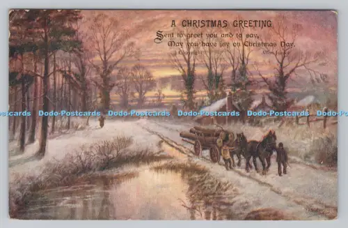 R807670 Ein Weihnachtsgruß. Wald. Pferde unterwegs. Serie Valentine. PM.