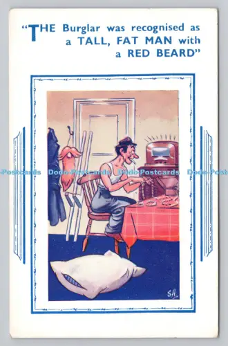 R809389 Der Einbrecher wurde als großer dicker Mann anerkannt. Gesamte britische Produktion.