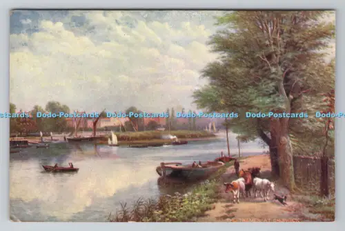 R806138 Die Themse in Chiswick. stecken. Oilette. 7589. PM. Oxford