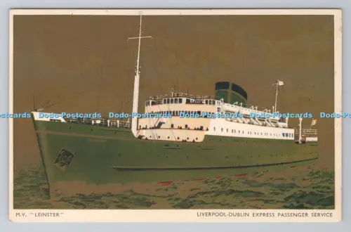 R806143 M.V.Leinster. Liverpool Dublin Express Passagierdienst. British Manu