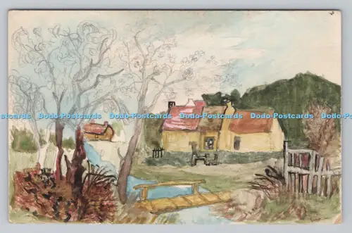 R807742 Ansicht nach Hause. Brücke über Fluss