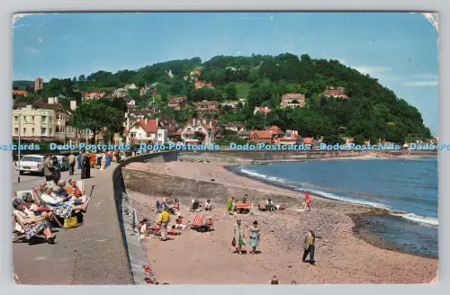R807749 Minehead. North Hill. Die Promenade und der Strand. Der fotografische Gruß