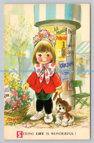 R809475 Das Leben zu sehen ist wunderbar. Bamforth. Holmfirth. Yorkshire. Taylor Tots Se