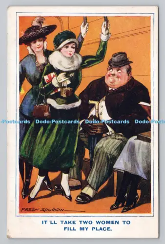 R807770 Es braucht zwei Frauen, um meinen Platz zu füllen. Kunst und Humor. London. Alle Damen