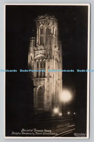 R809491 Bristol French Week. Bristol University Tower beleuchtet. Harvey Barton