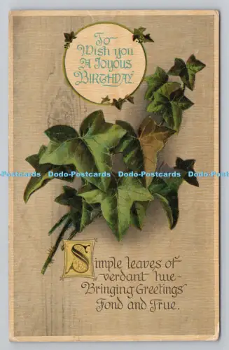 R807773, um Ihnen einen schönen Geburtstag zu wünschen. Blatt. B. B. London. Serie Nr. B. 58