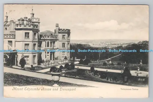 R806184 Mount Edgcumbe House und Devonport. Serie Valentine. PM. Saltash. 1907