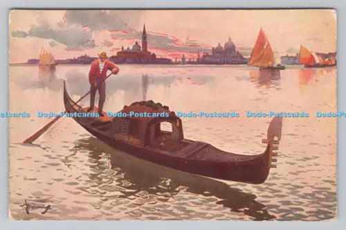 R809496 Venezia. Gondola e Isola S.Giorgio. A. Scrocchi. Milano
