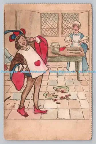 R807779 Frauen in der Küche. Mann. Postkarte