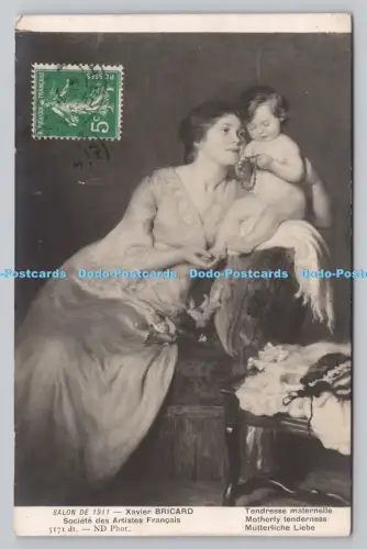 R807780 Mutterliche Zärtlichkeit. Xavier Bricard. Salon. ND. Foto
