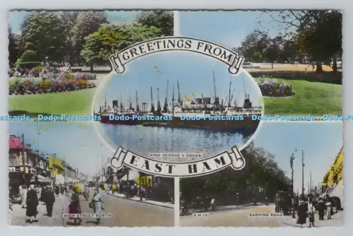 R806200 Grüße aus East Ham. King George V. Docks. Cranley Commercial Calend