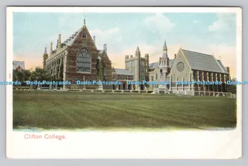 R809513 Clifton College. Bildbriefpapier. London. Autochrom. Pfau