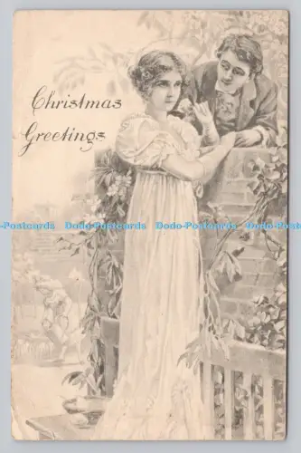 R807799 Weihnachtsgrüße. Mann und Frau. stecken. Continental. Serie. 4029