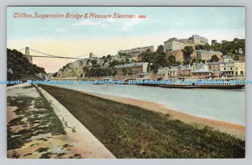 R809517 Clifton. Hängebrücke und Lustdampfer
