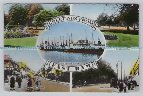 R809543 Grüße aus East Ham. Central Park. Cranley kommerzielle Kalender. Mul