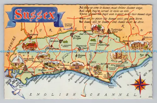 R809548 Sussex. Die Karte. D. Konstanz. Littlehampton. John T. Pullen