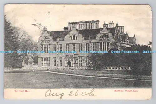 R806285 Lilford Hall. Markham Oundle Serie. PM. Northampton. 1904
