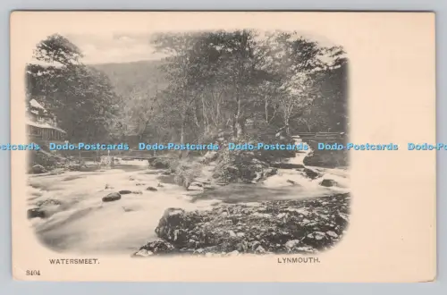 R807877 Lynmouth. Wassertreffen. Postkarte