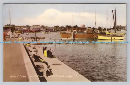 R809727 Woodbridge. Fluss Deben und Promenade. M. und L. National Series. 1963