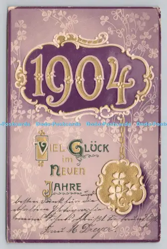 R809746 Viel Gluck im Neuen Jahre. Erika. 1904