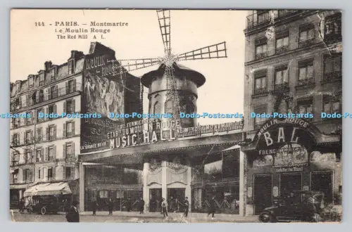 R808026 Paris. Montmarte. Die rote Mühle. A. Leconte