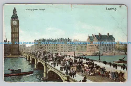R809787 London. Westminster Bridge. Hartmann. 1907