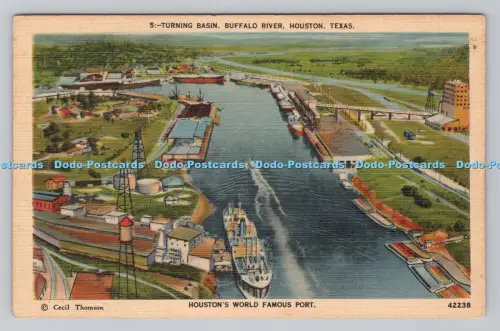 R808066 Texas. Houston. Wendebecken. Buffalo River. Houston weltberühmter Hafen.